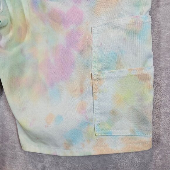 Dickies Pastel Tie Dye Cargo Shorts Womens 34 Multi Color Cotton Blend Bermuda - Picture 8 of 12